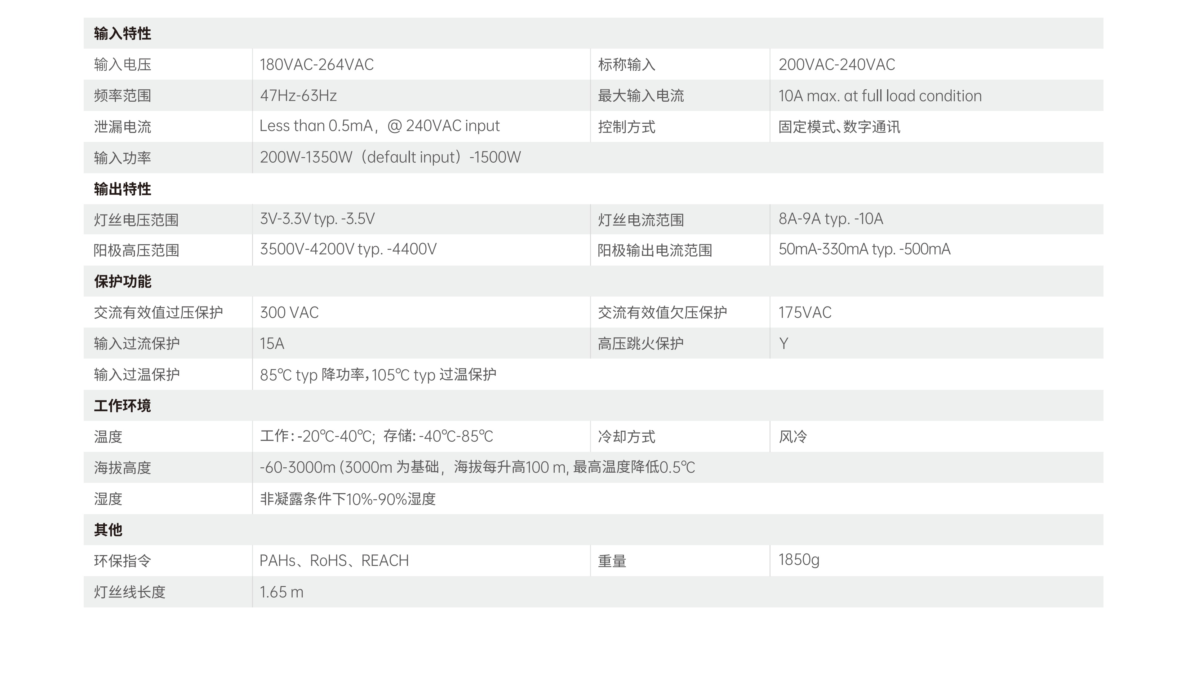 WepeX 1000BX风冷式高压电源